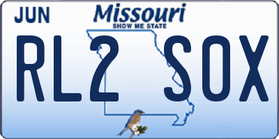 MO license plate RL2S0X