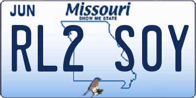 MO license plate RL2S0Y