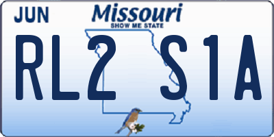 MO license plate RL2S1A