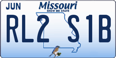 MO license plate RL2S1B