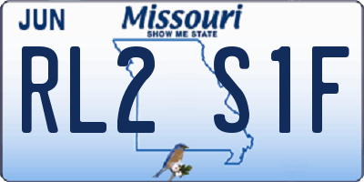 MO license plate RL2S1F
