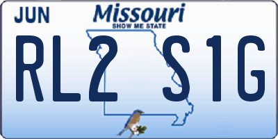 MO license plate RL2S1G