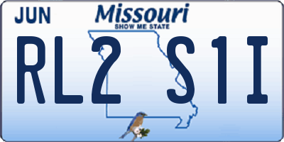 MO license plate RL2S1I