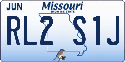 MO license plate RL2S1J