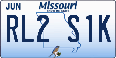 MO license plate RL2S1K