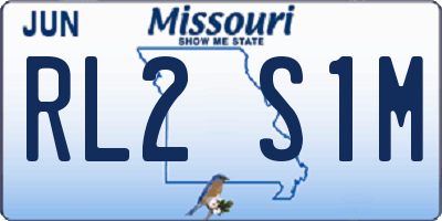 MO license plate RL2S1M