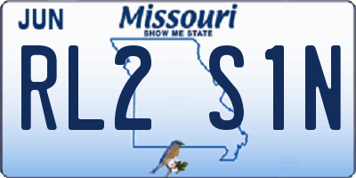 MO license plate RL2S1N