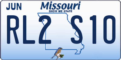 MO license plate RL2S1O
