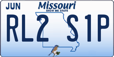 MO license plate RL2S1P