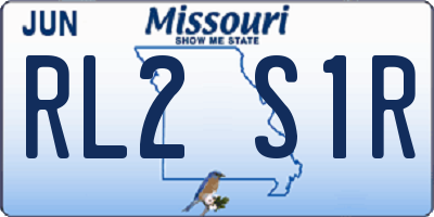 MO license plate RL2S1R