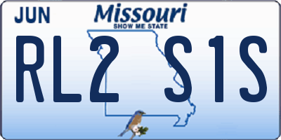 MO license plate RL2S1S