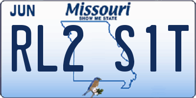 MO license plate RL2S1T