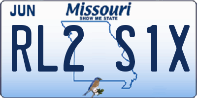 MO license plate RL2S1X