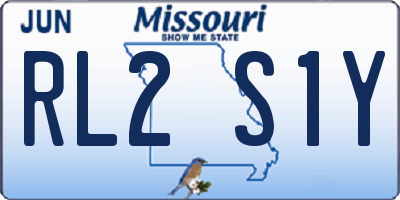 MO license plate RL2S1Y