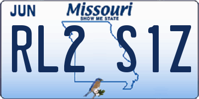 MO license plate RL2S1Z