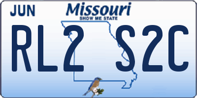 MO license plate RL2S2C