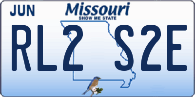 MO license plate RL2S2E