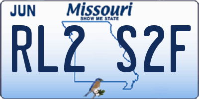 MO license plate RL2S2F