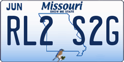 MO license plate RL2S2G
