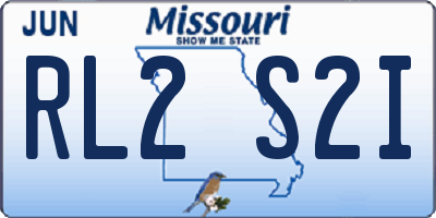 MO license plate RL2S2I
