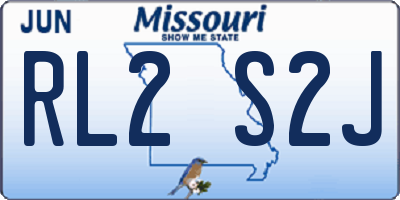 MO license plate RL2S2J