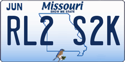 MO license plate RL2S2K