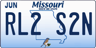 MO license plate RL2S2N