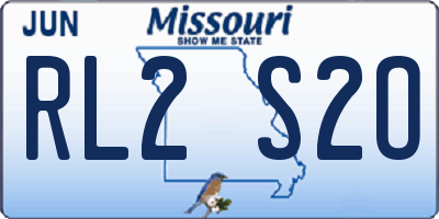 MO license plate RL2S2O
