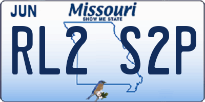 MO license plate RL2S2P