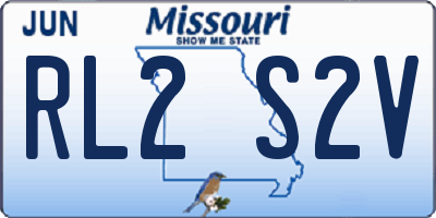 MO license plate RL2S2V