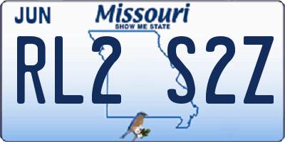 MO license plate RL2S2Z