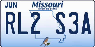 MO license plate RL2S3A