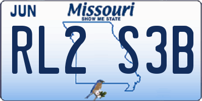 MO license plate RL2S3B