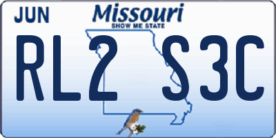 MO license plate RL2S3C