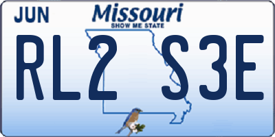 MO license plate RL2S3E
