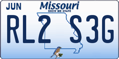 MO license plate RL2S3G