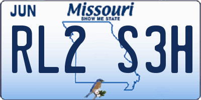 MO license plate RL2S3H