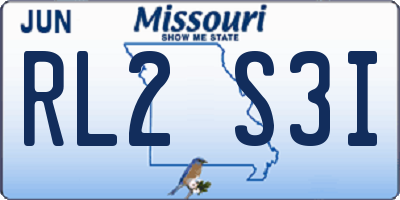MO license plate RL2S3I