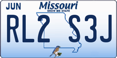 MO license plate RL2S3J