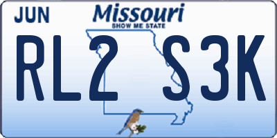 MO license plate RL2S3K