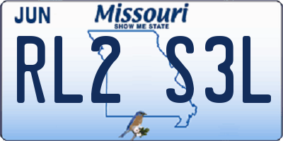 MO license plate RL2S3L