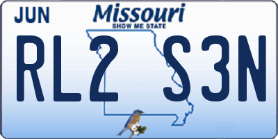 MO license plate RL2S3N