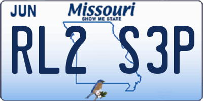 MO license plate RL2S3P
