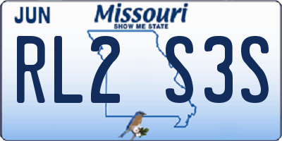 MO license plate RL2S3S