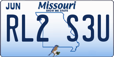 MO license plate RL2S3U