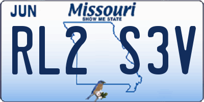 MO license plate RL2S3V