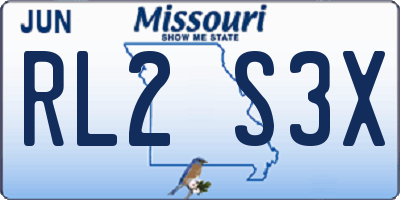 MO license plate RL2S3X