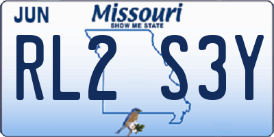 MO license plate RL2S3Y