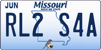 MO license plate RL2S4A