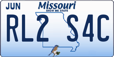 MO license plate RL2S4C
